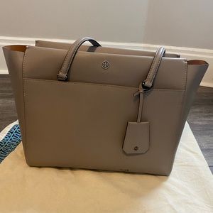Large Grey Tory Burch Tote